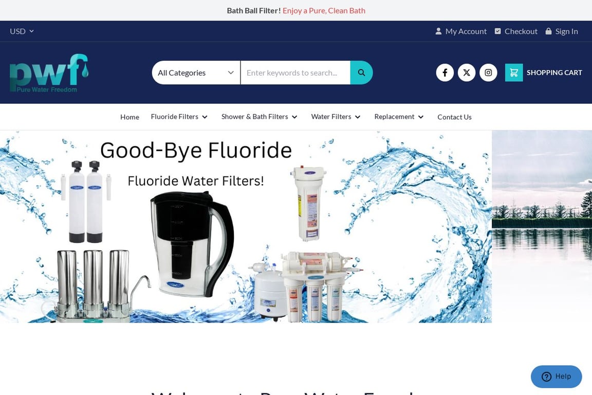 Pure Water Freedom homepage