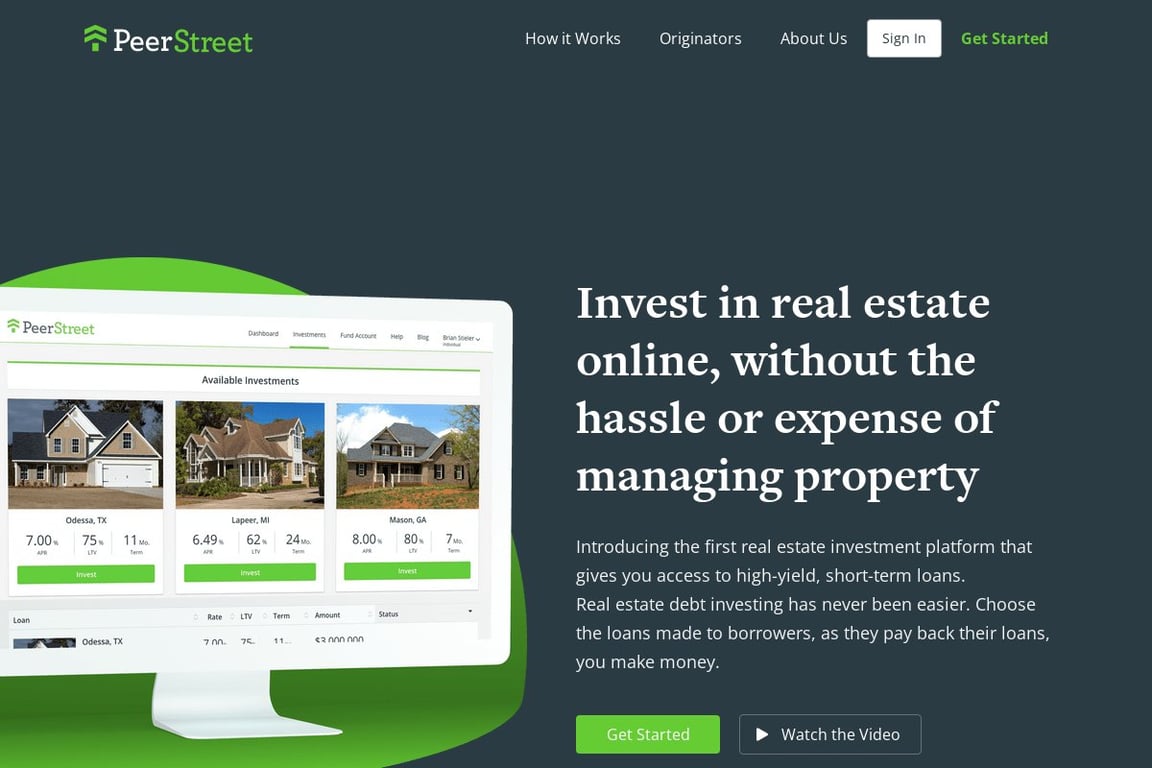 PeerStreet homepage