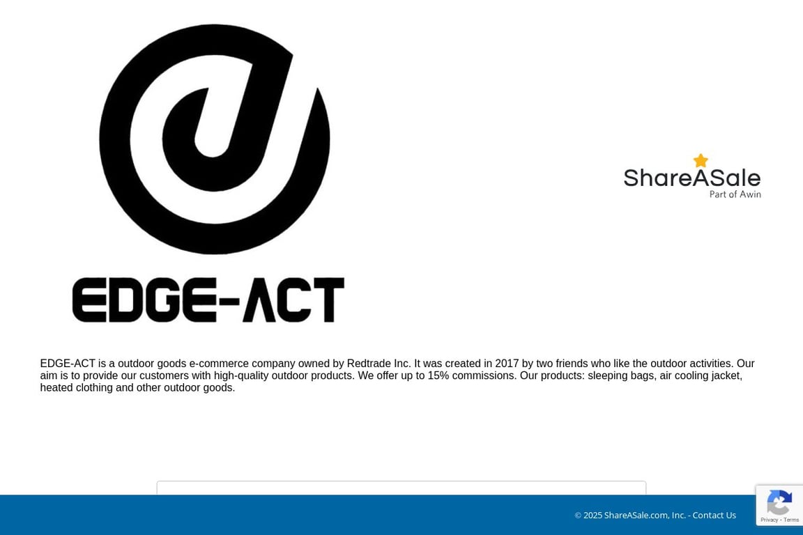 Edge Act affiliate program signup page