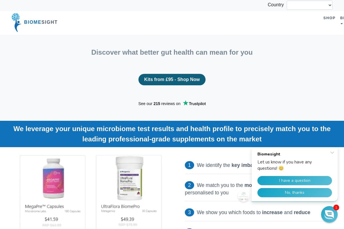 Biomesight homepage