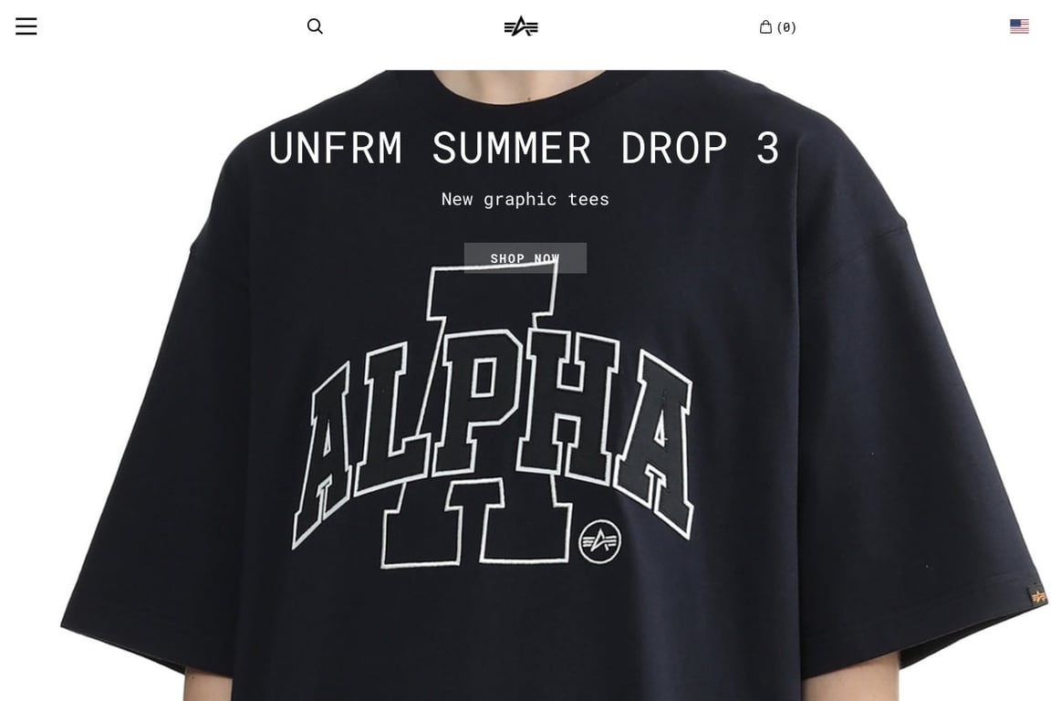 Alpha Industries homepage
