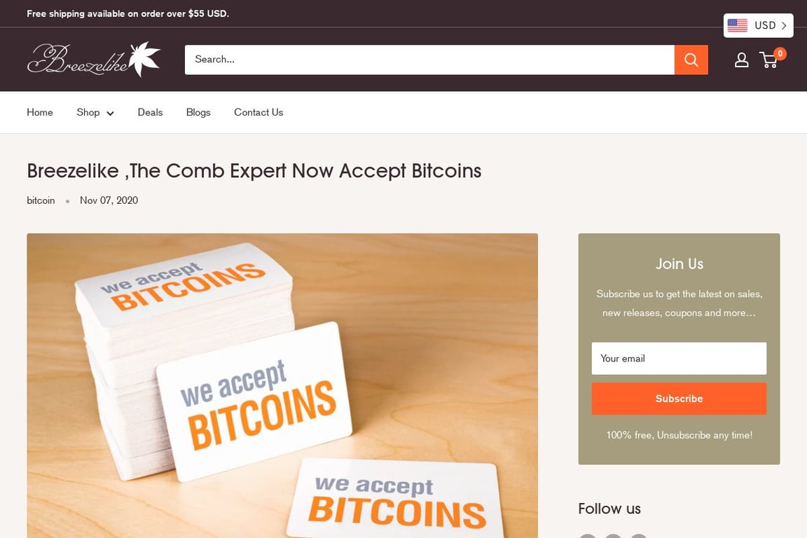 Breezelike homepage