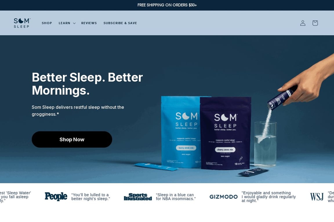 Som Sleep homepage