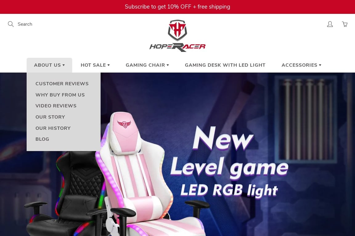 HopeRacer homepage