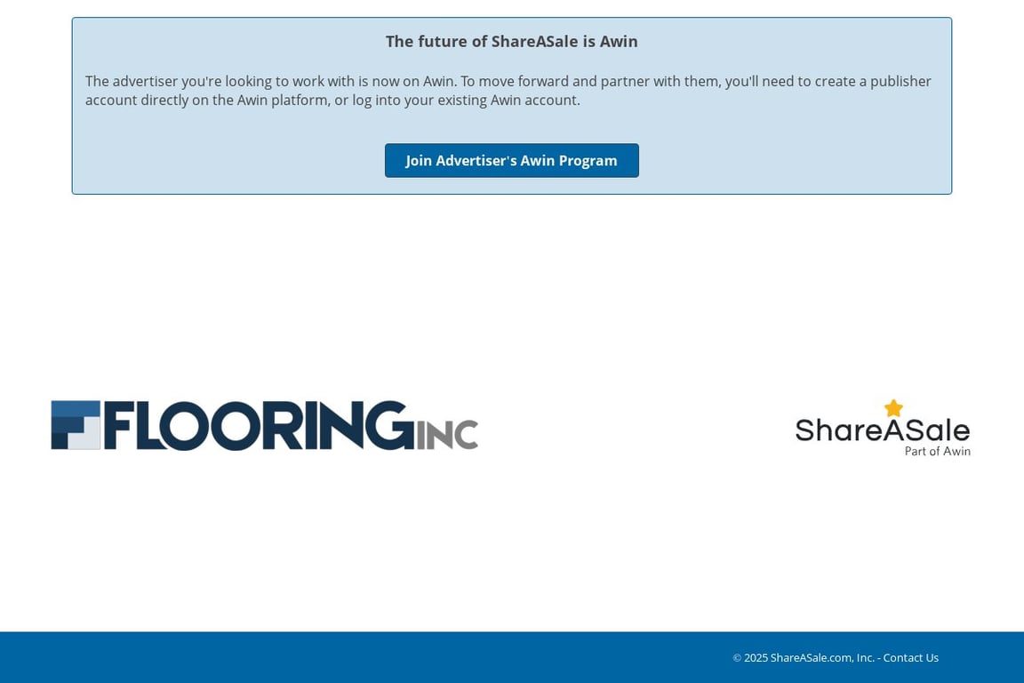 Garage Flooring Inc affiliate program signup page