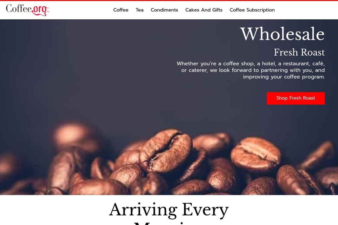 Coffee.org homepage