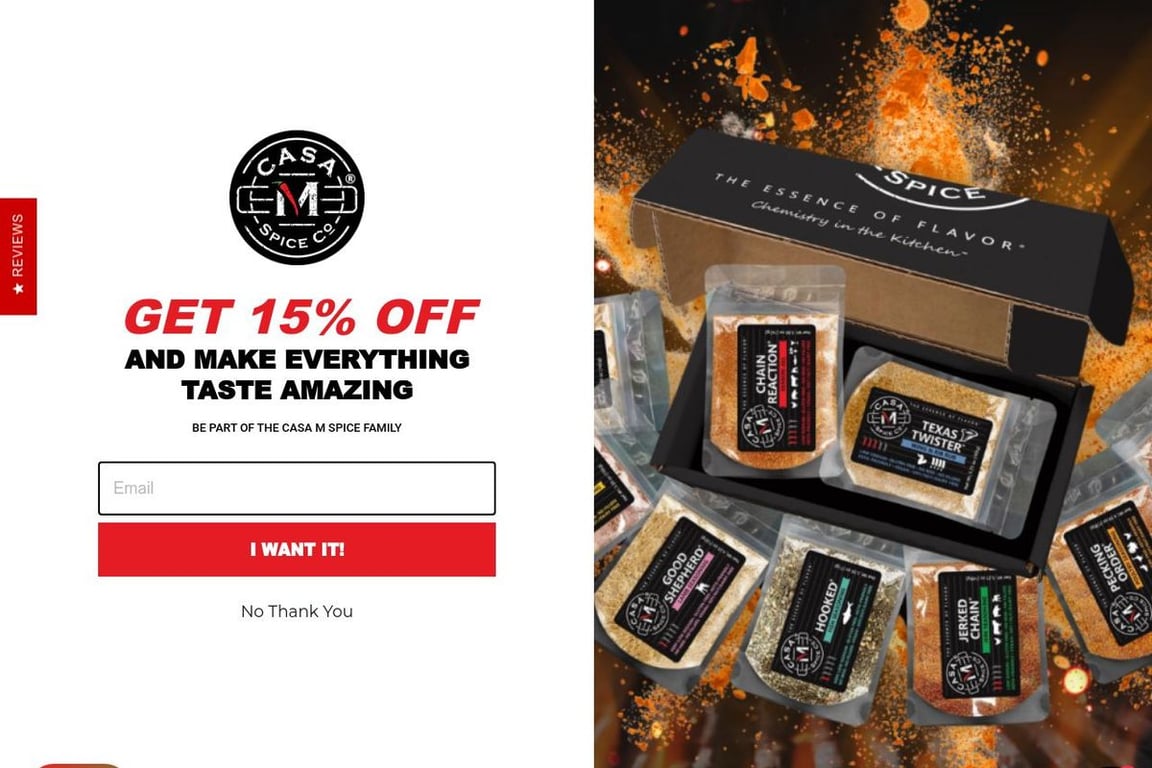 Casa M Spice Co homepage