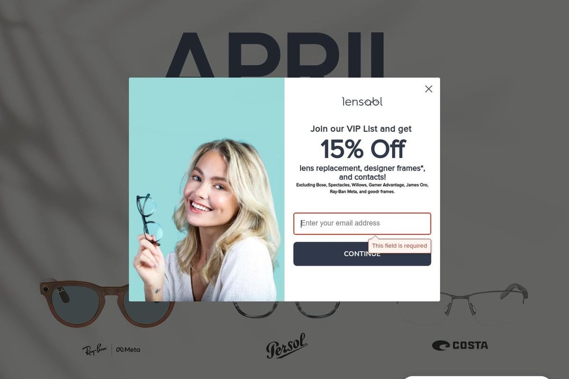 Lensabl homepage