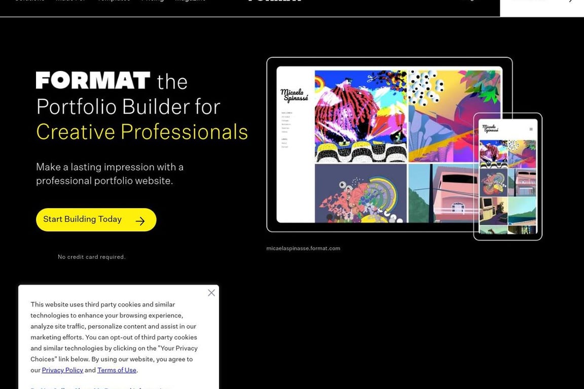 Format homepage