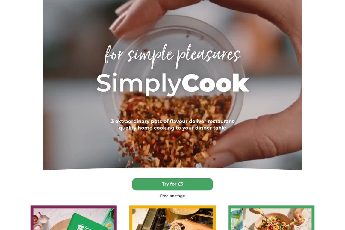 SimplyCook homepage
