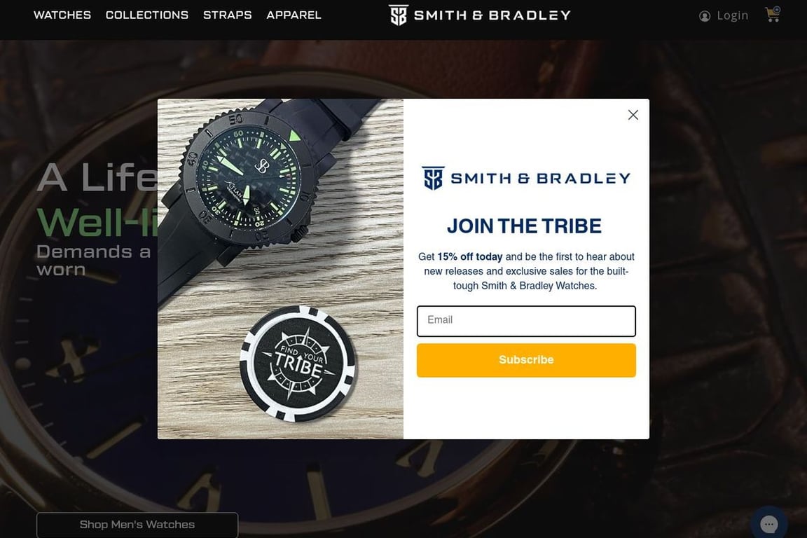 S&B Watches homepage