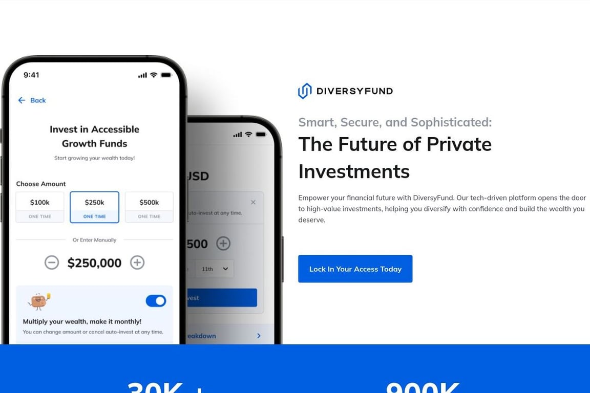 DiversyFund homepage