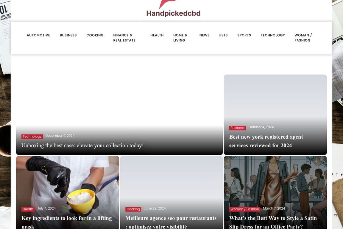 Handpicked CBD homepage