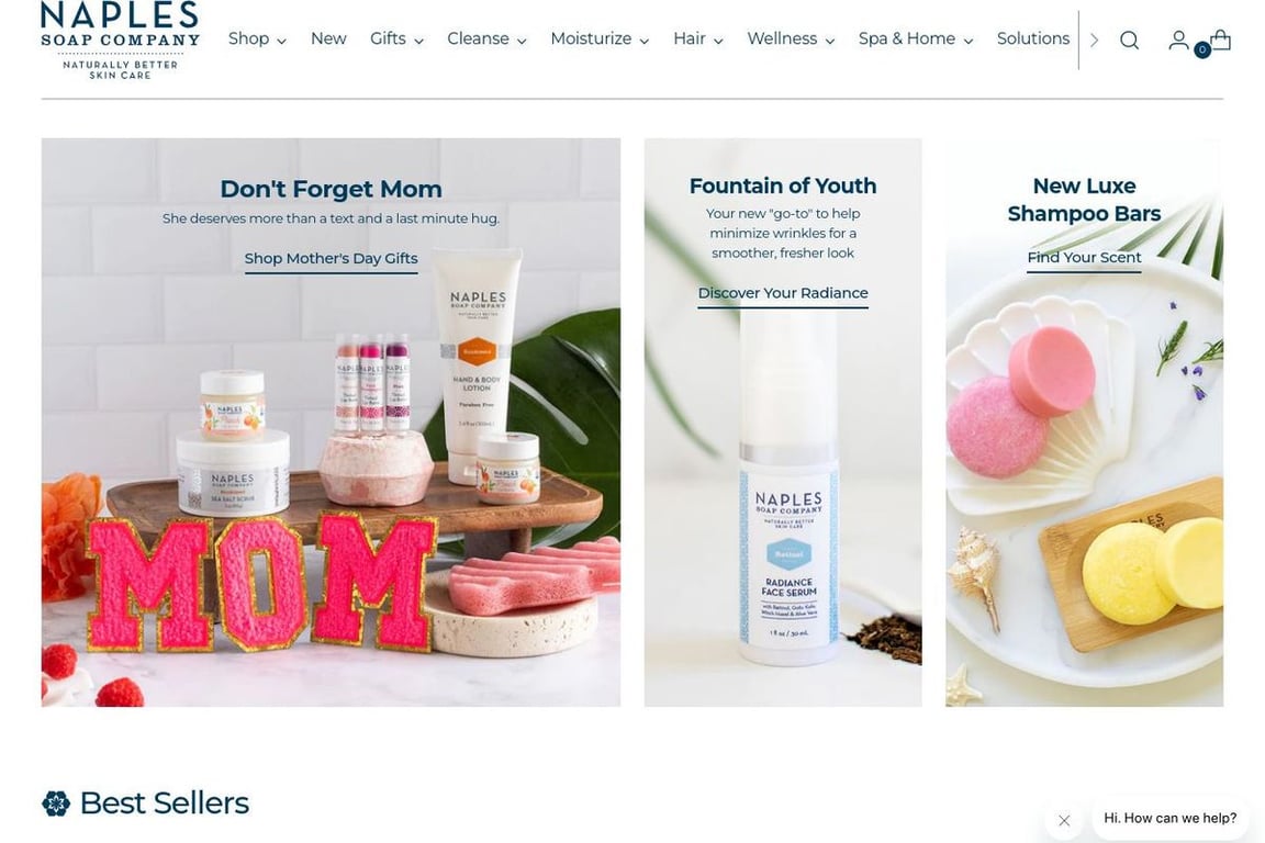 Naples Soap Company homepage
