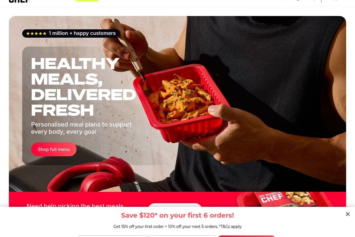 My Muscle Chef homepage