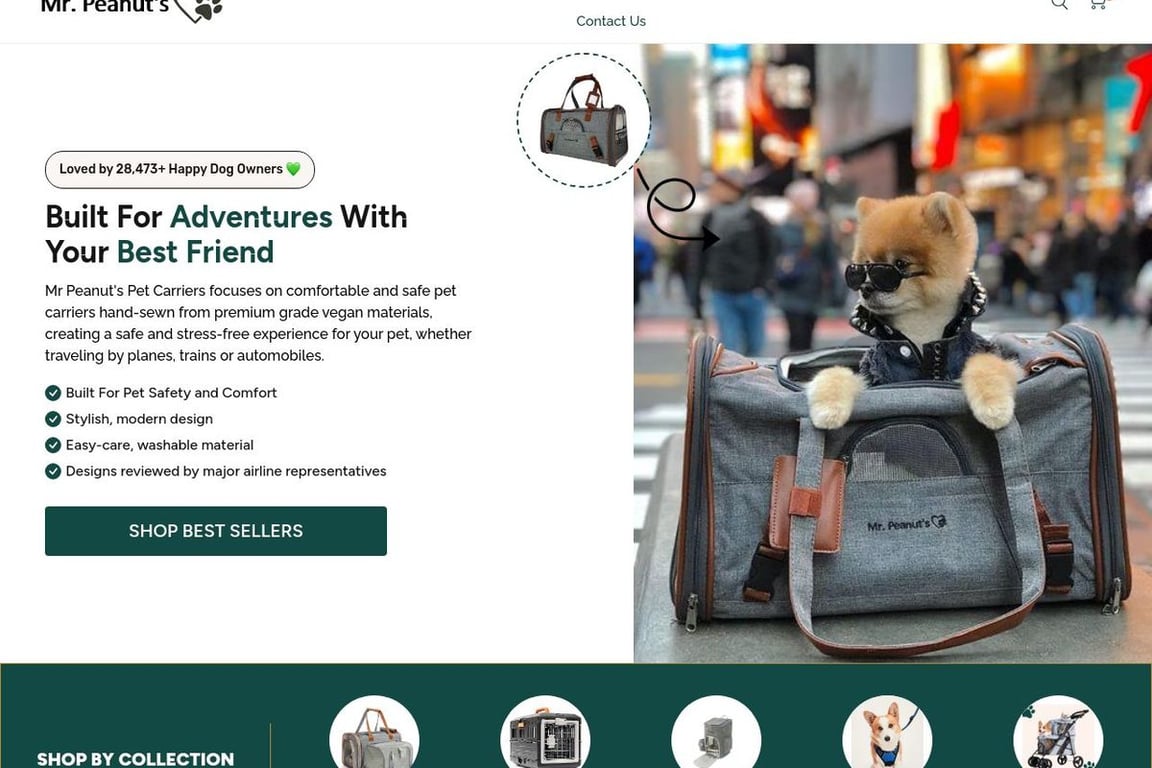 Mr. Peanut’s Premium Products homepage
