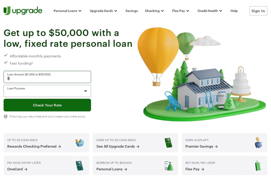 Upgrade homepage