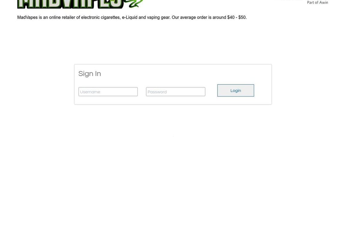 Madvapes affiliate program signup page
