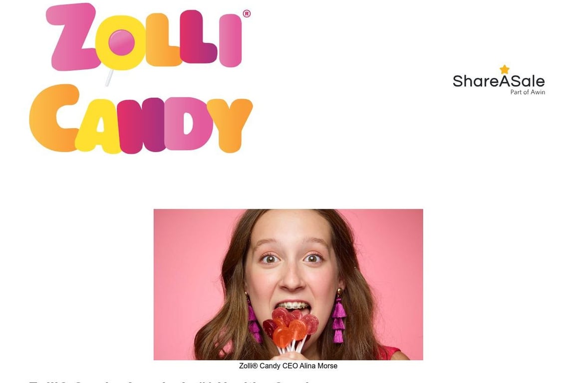 Zolli Candy affiliate program signup page