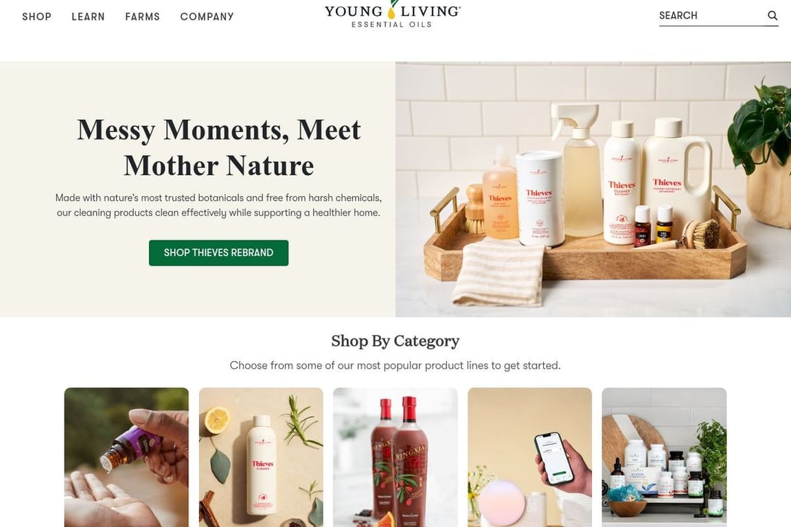 Young Living affiliate program signup page