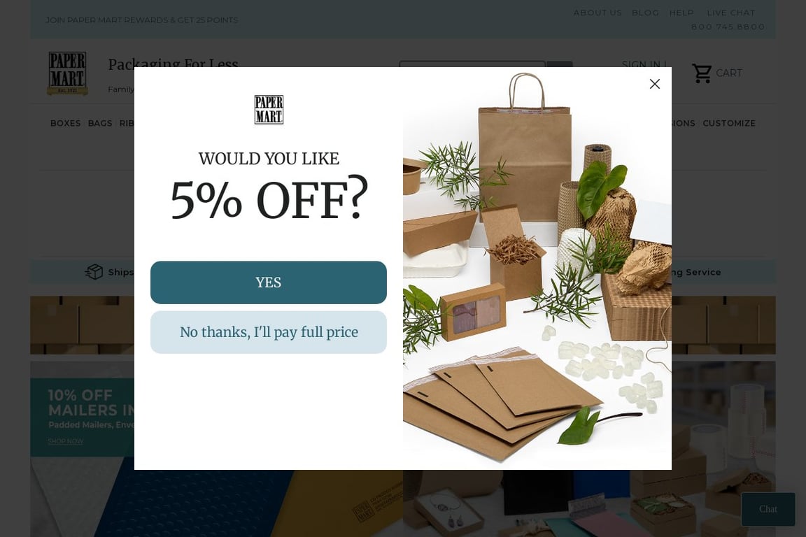 PaperMart.com homepage
