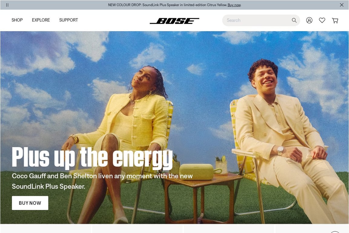 Bose.ca homepage