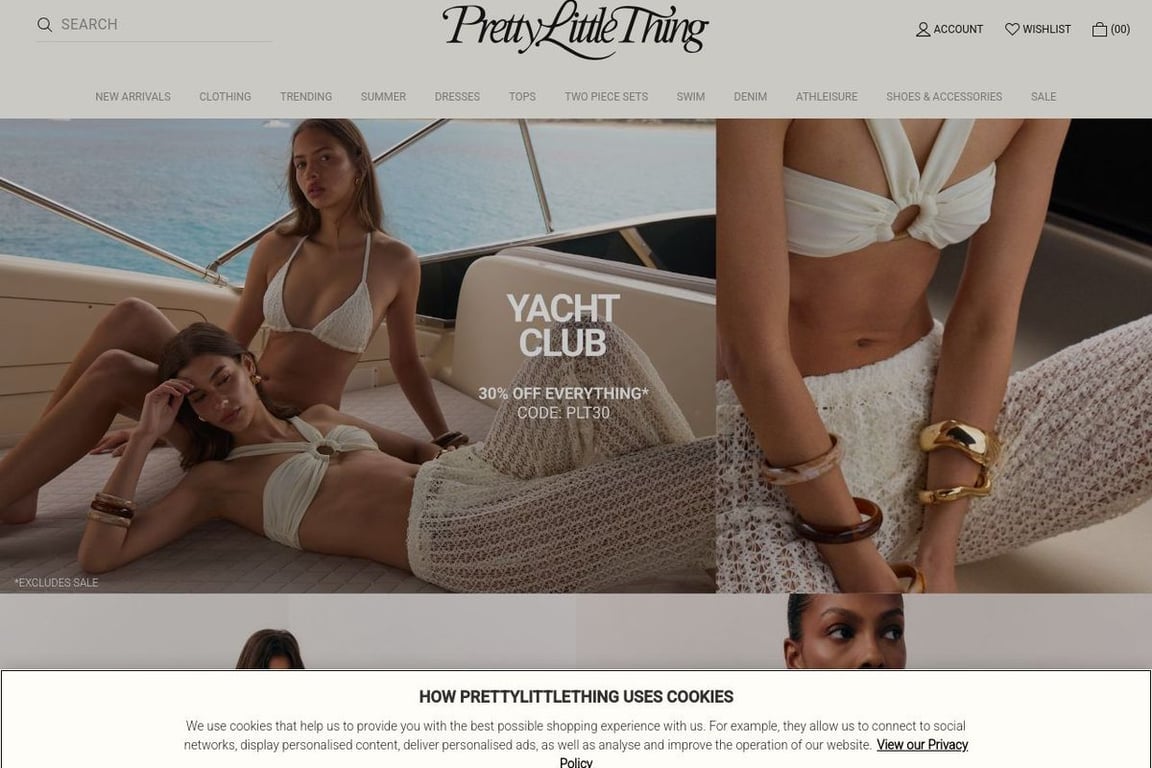 PrettyLittleThing (Canada) homepage