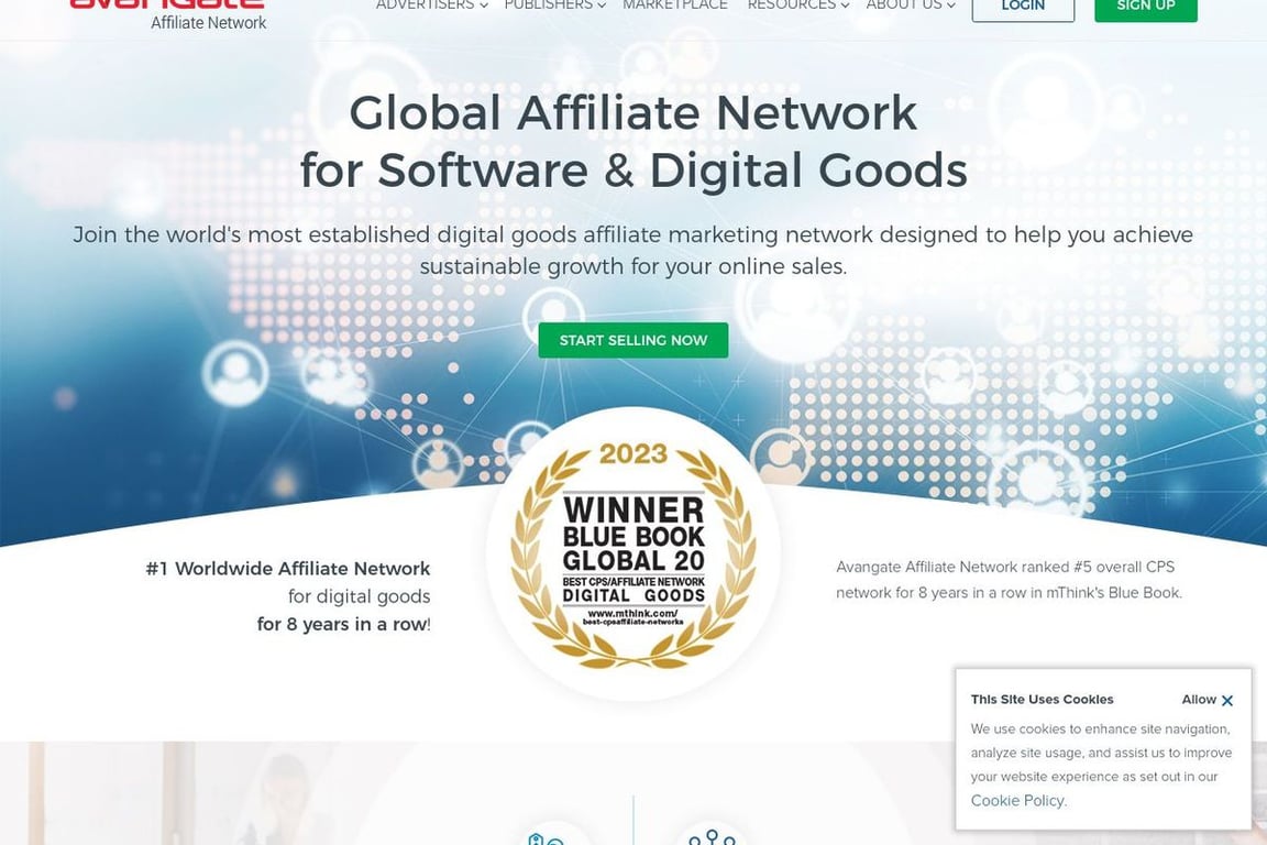 Avangate Affiliate Network homepage