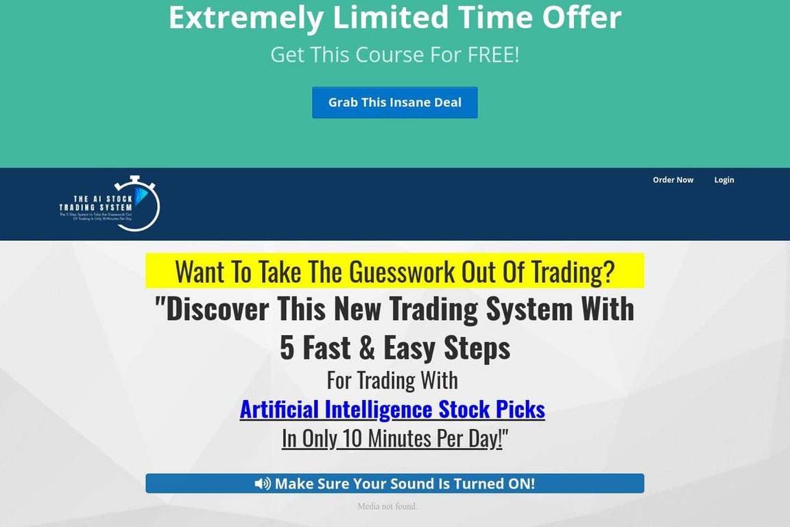 The AI Stock Trading System homepage
