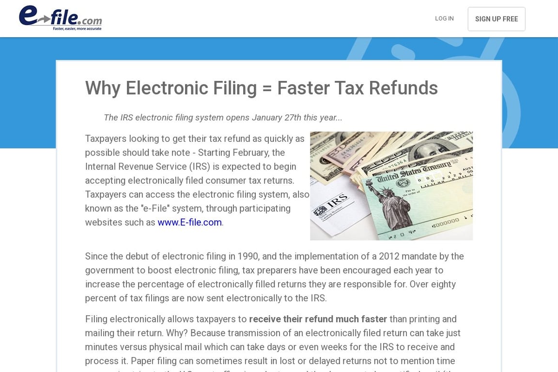 E-file.com homepage