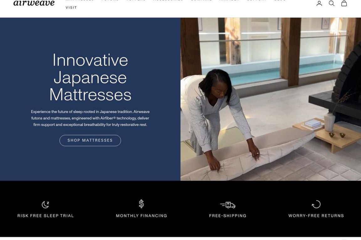 Airweave homepage