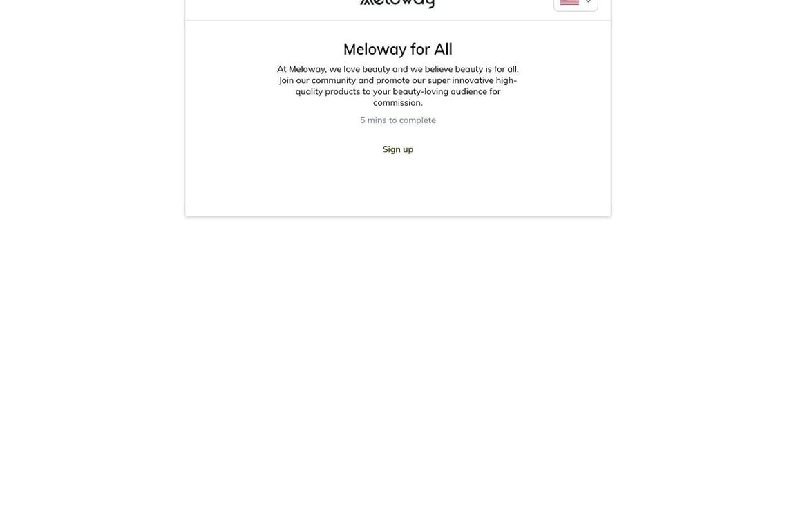 Meloway affiliate program signup page