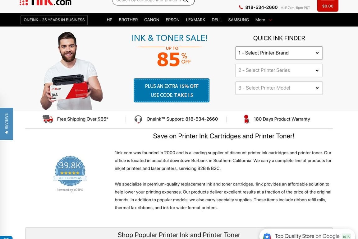 1ink.com homepage