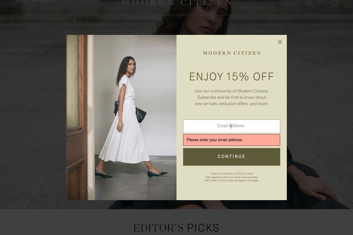 Modern Citizen homepage