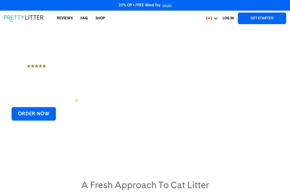 Pretty Litter CA homepage