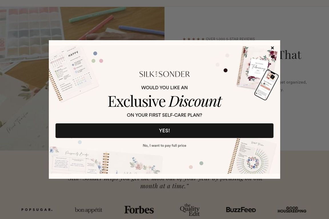 Silk and Sonder homepage