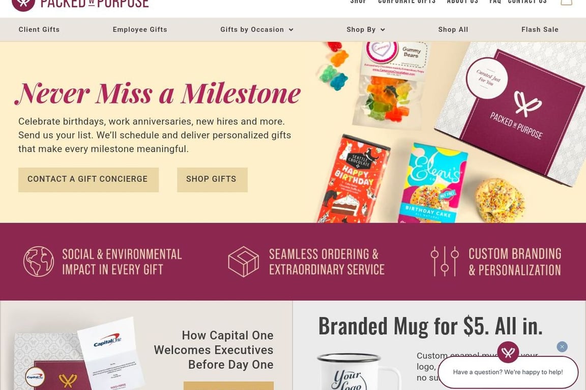 Packed with Purpose homepage