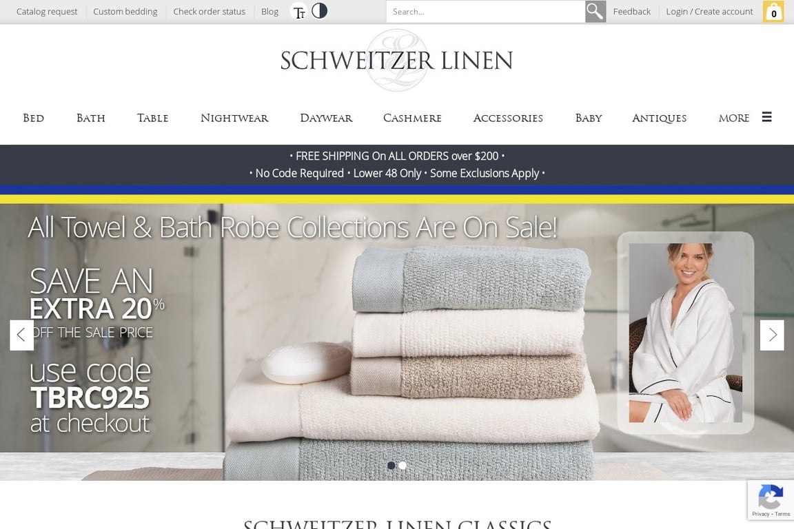 Schweitzer Linen homepage