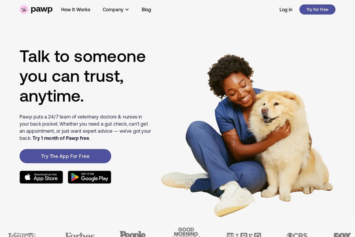 Pawp homepage