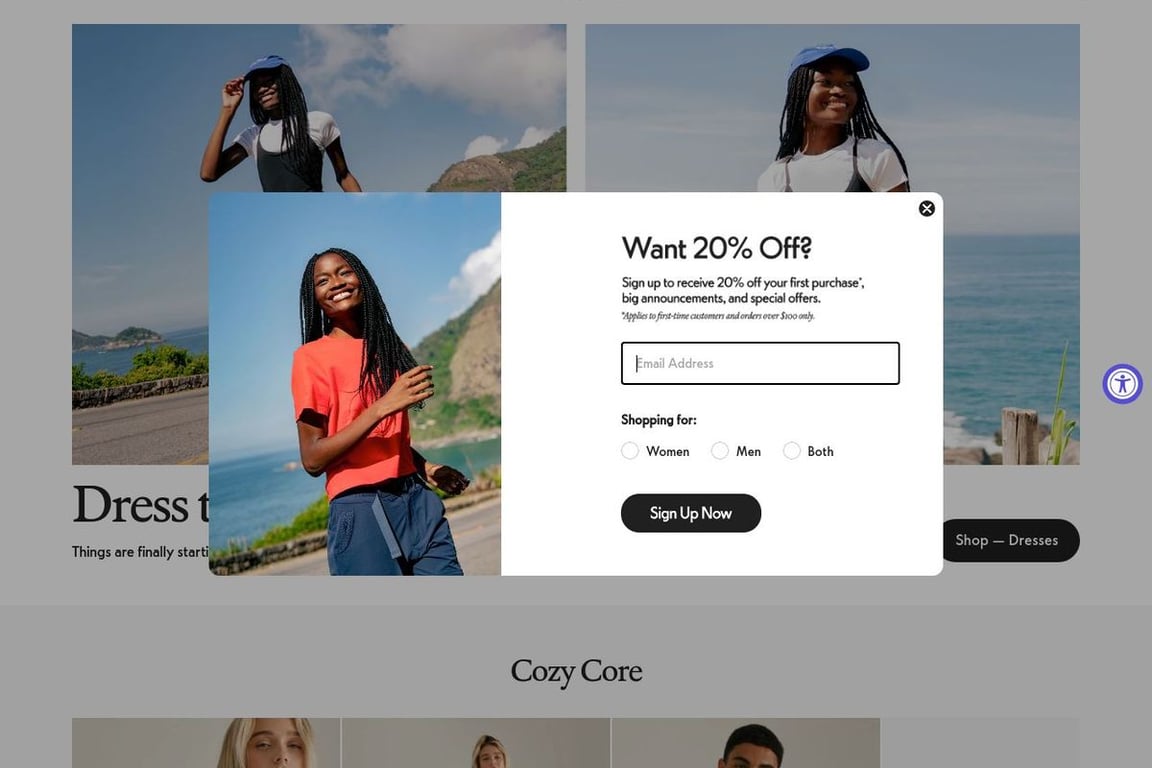 Outdoor Voices homepage