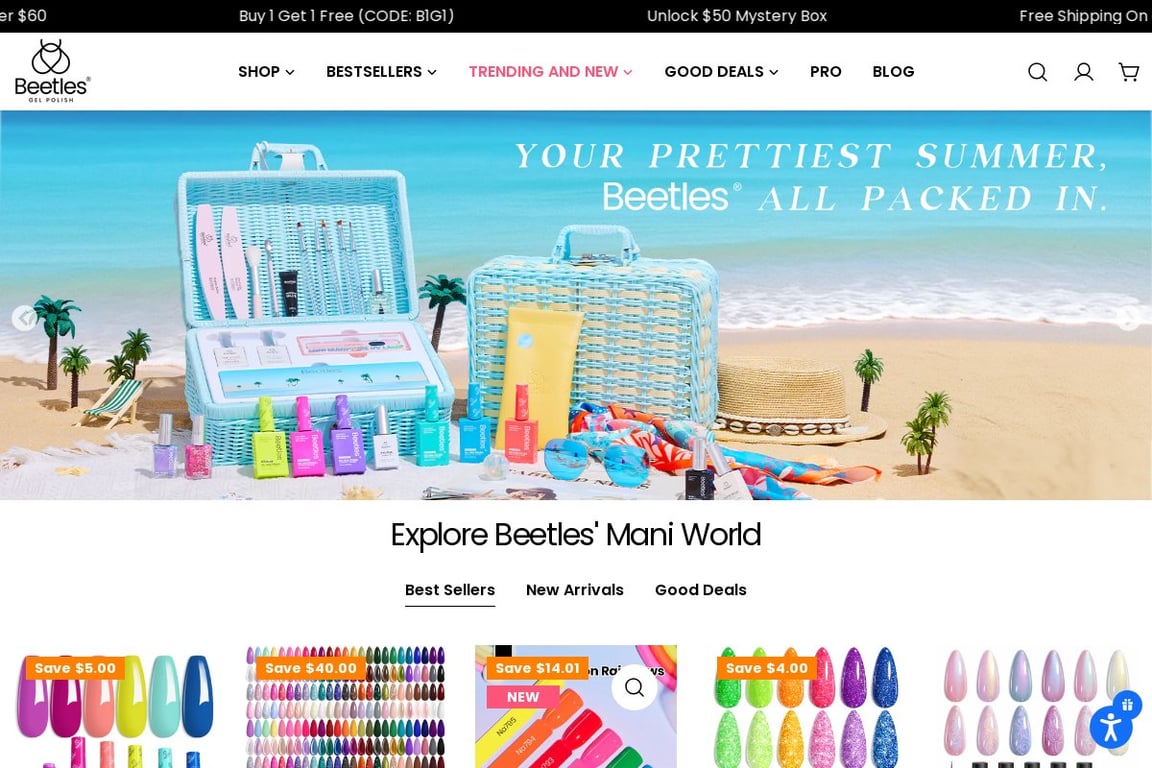 Beetles Gel Polish homepage
