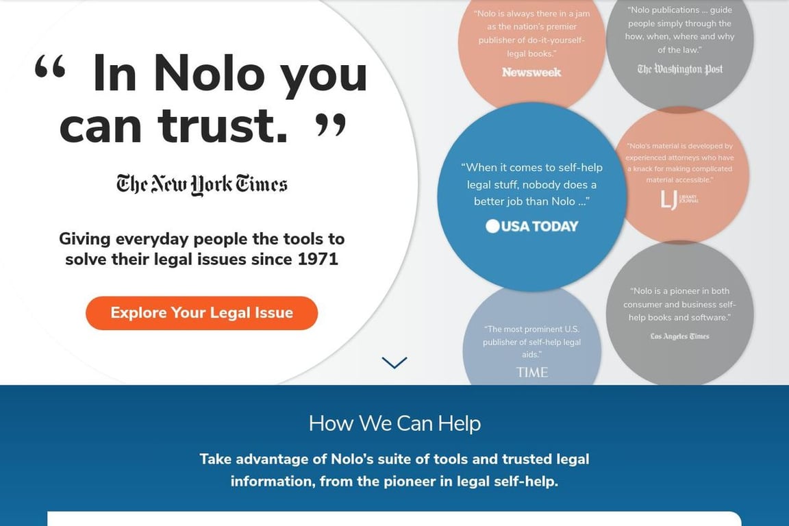 Nolo homepage