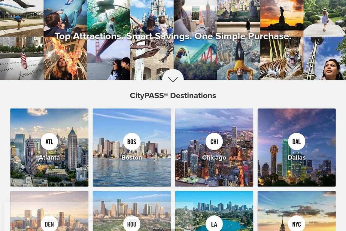 CityPASS homepage