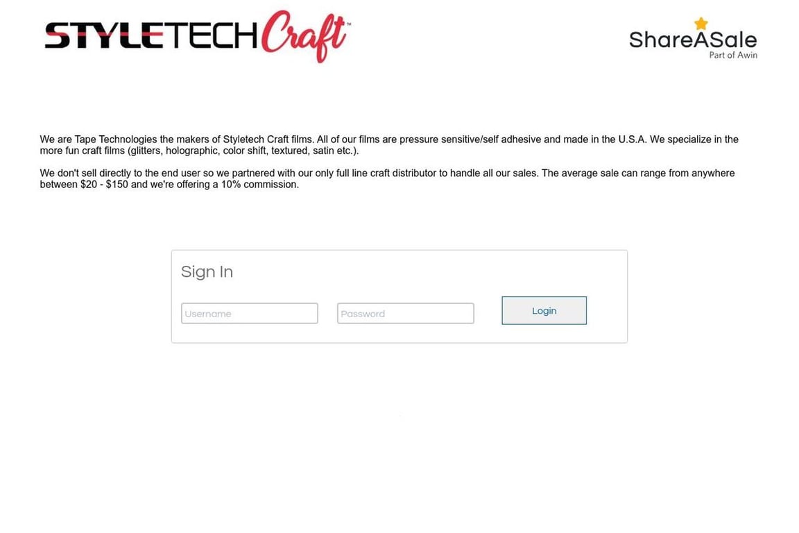 ATSM Craft affiliate program signup page