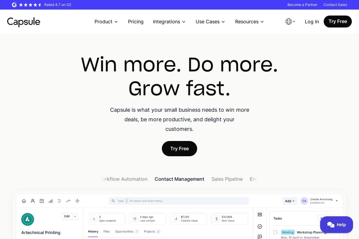 Capsule homepage
