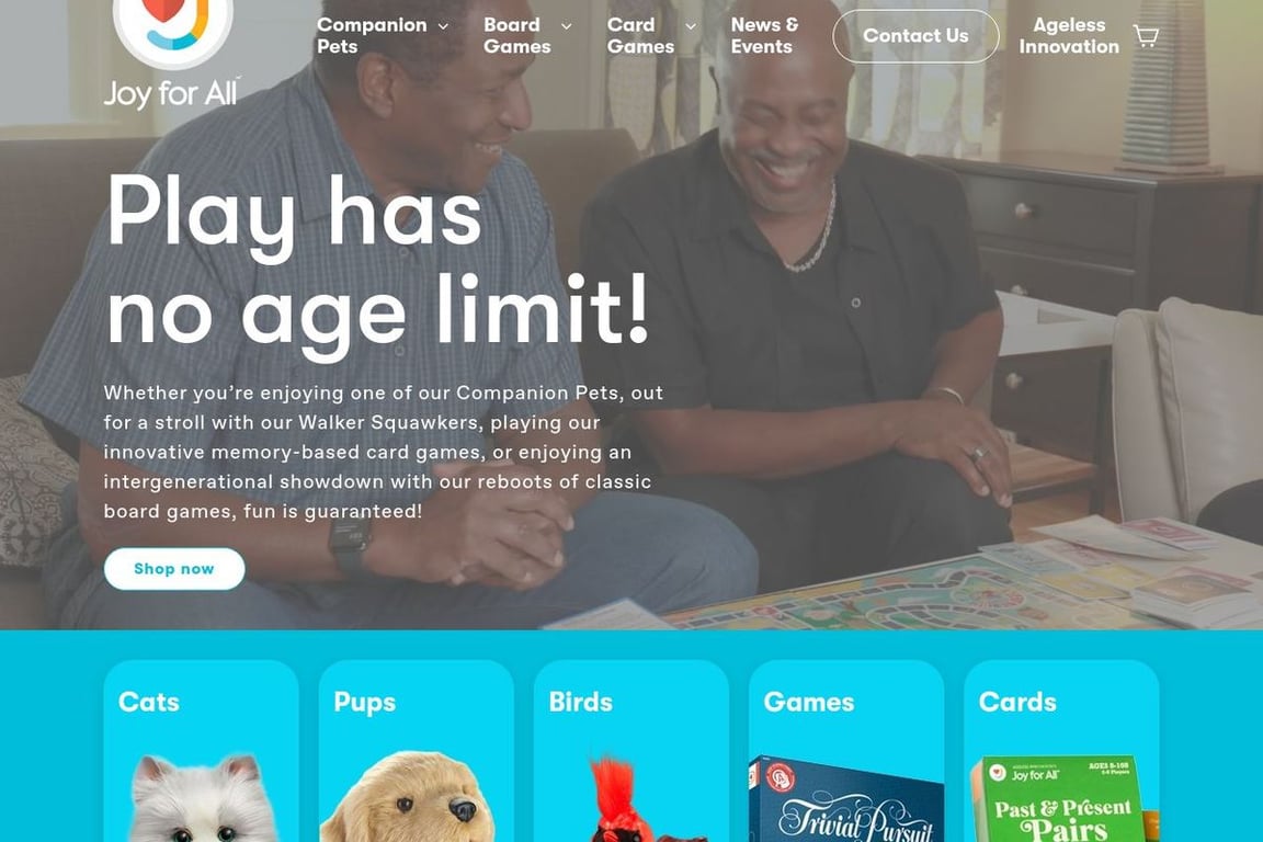 Joy For All homepage