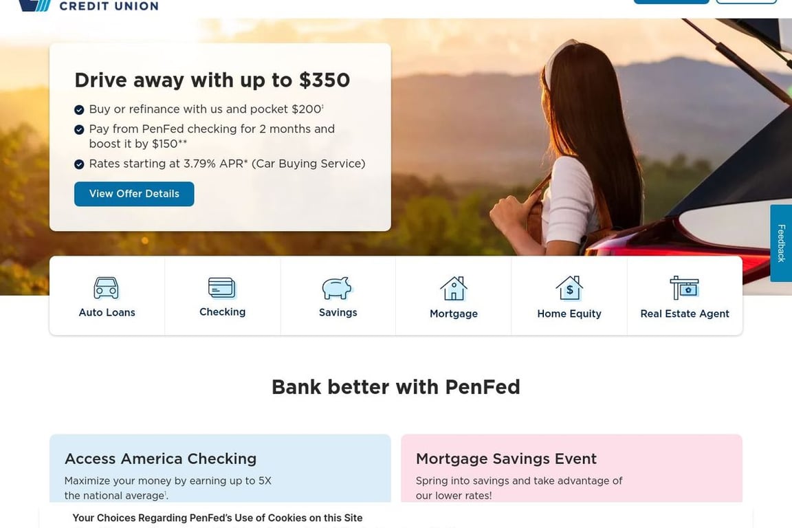 PenFed homepage