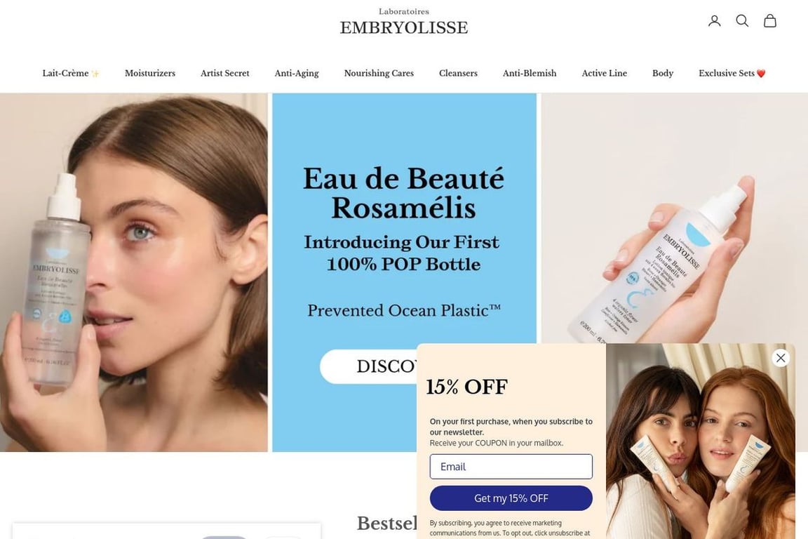 Embryolisse homepage
