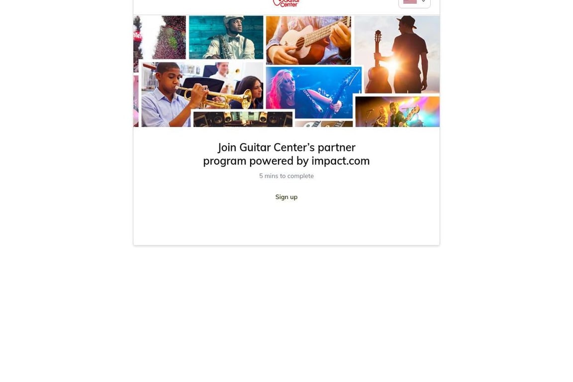 Guitar eBooks affiliate program signup page