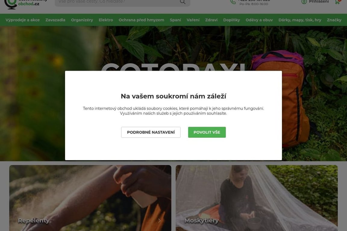 Cestovatelskyobchod homepage